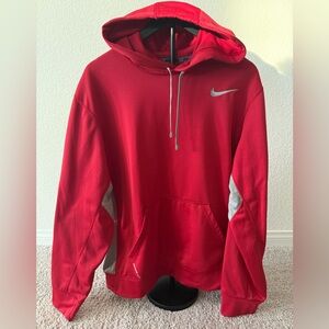 Nike Red and Gray Pullover Hoodie